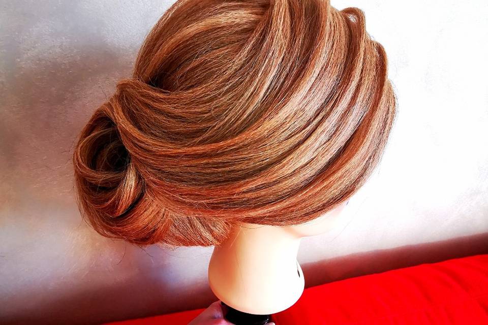 Chignon con treccia 3D