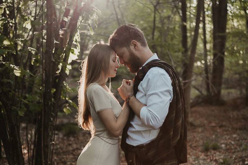 Matrimonio celtico nel bosco