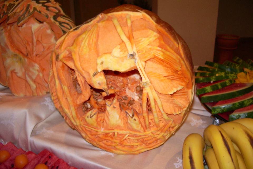 Scultura di una zucca