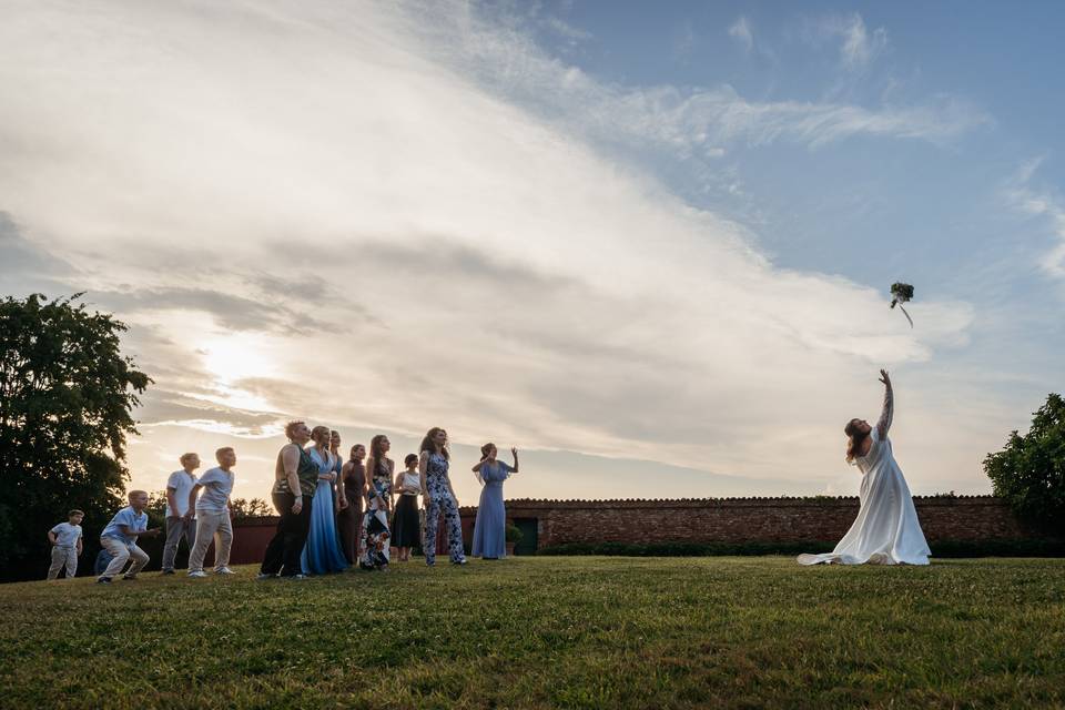Lancio del bouquet