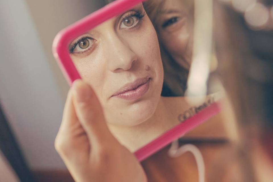 Bride getting ready