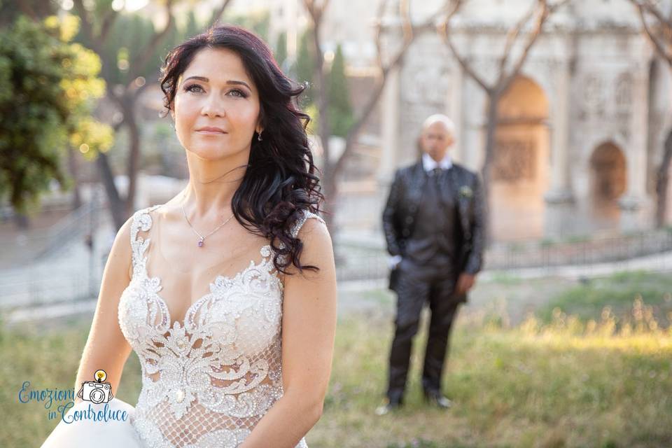 Fotografie sposa Colosseo