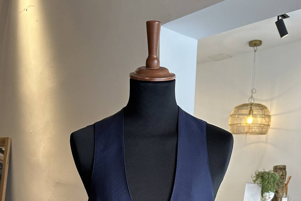 Gilet con collo scialle