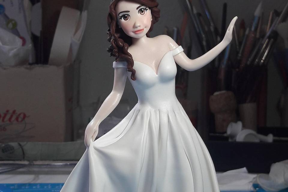 Cake Topper sposi fimo