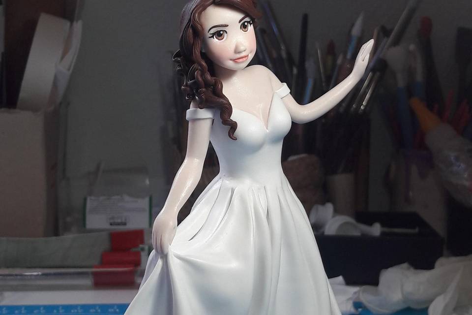 Cake Topper sposi fimo