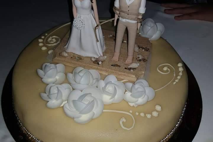 Cake Topper sposi fimo