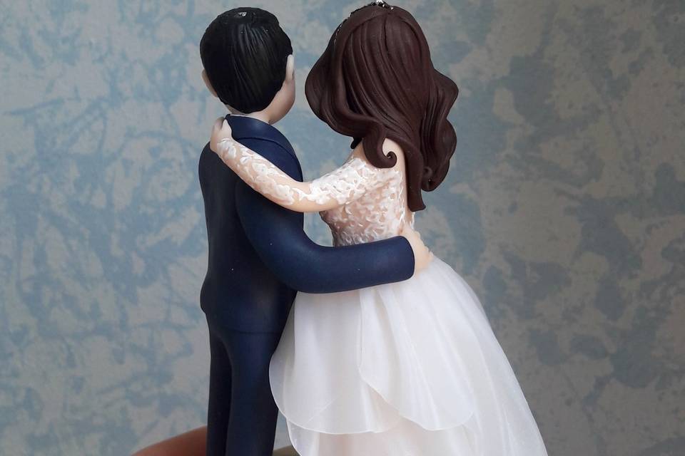 Cake Topper sposi fimo