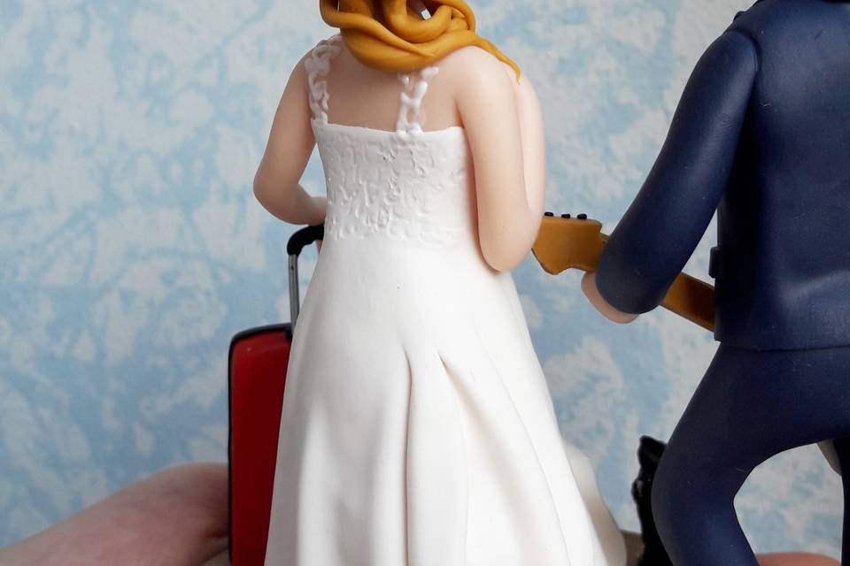 Cake Topper sposi fimo