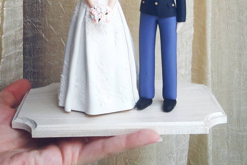 Cake Topper sposi fimo