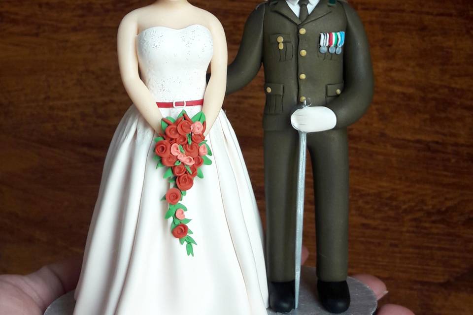 Cake Topper sposi fimo