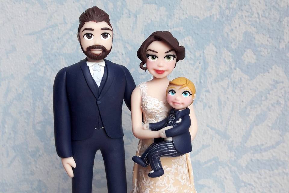 Cake Topper sposi fimo