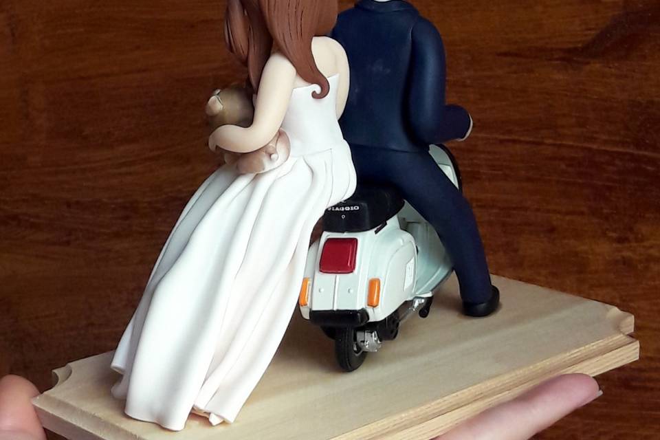 Cake Topper sposi fimo