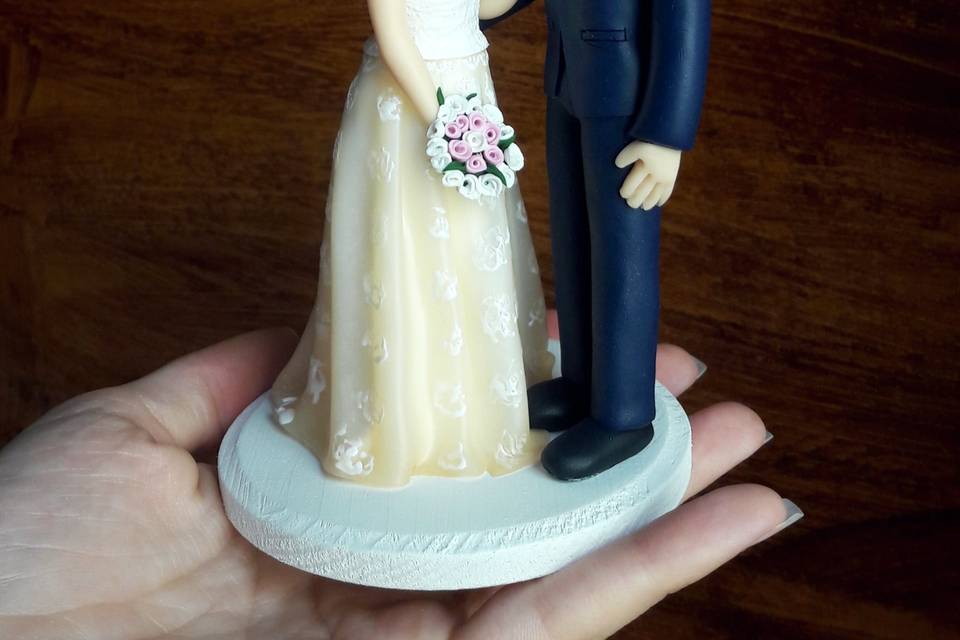 Cake Topper sposi fimo