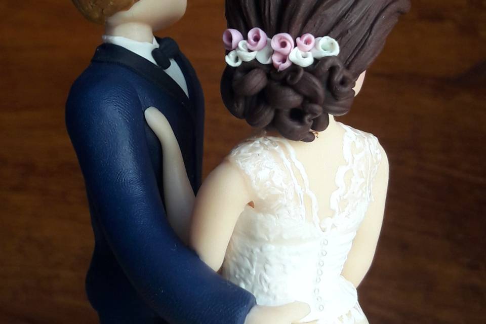 Cake Topper sposi fimo