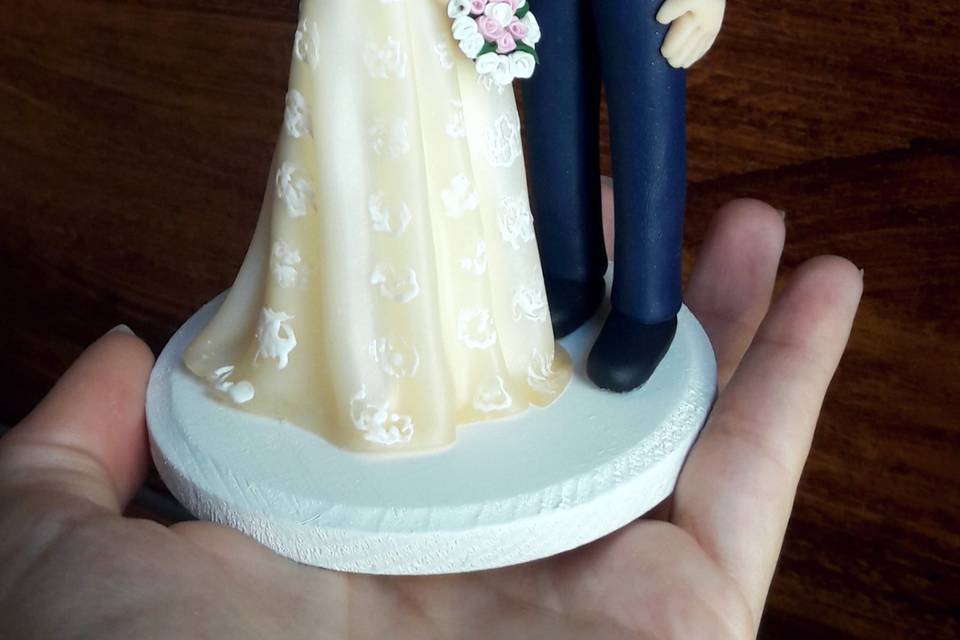 Cake Topper sposi fimo