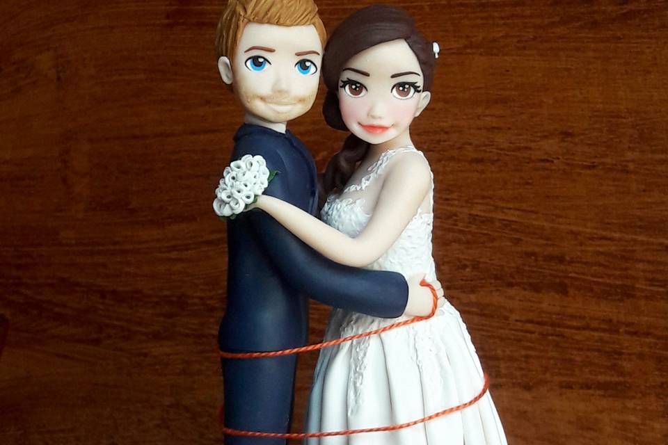 Cake Topper sposi fimo