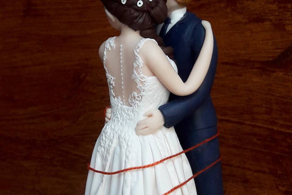 Cake Topper sposi fimo