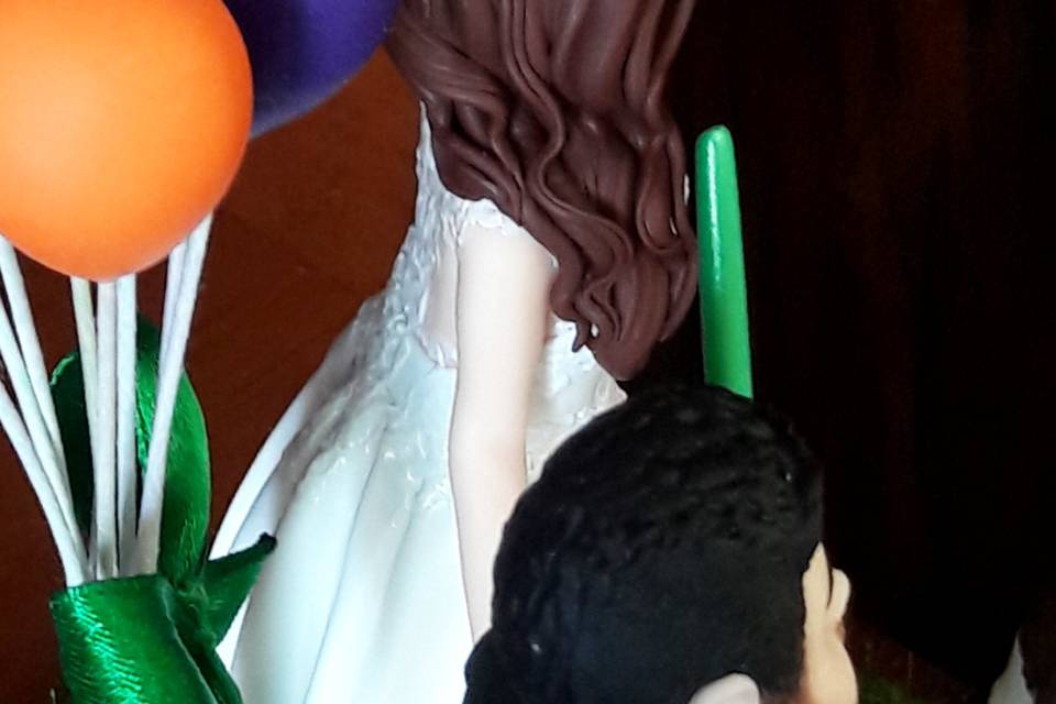 Cake Topper sposi fimo