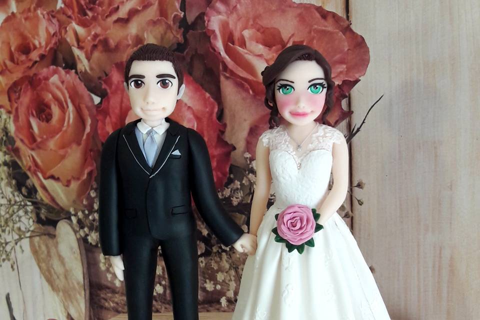 Cake Topper sposi fimo