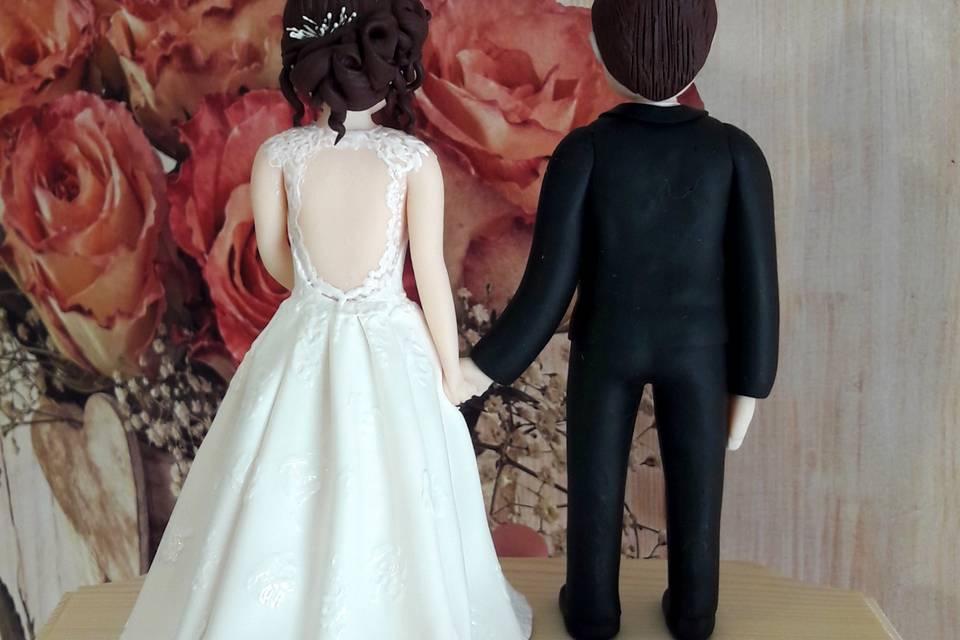 Cake Topper sposi fimo