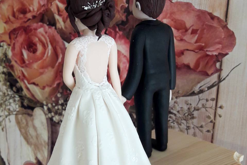 Cake Topper sposi fimo