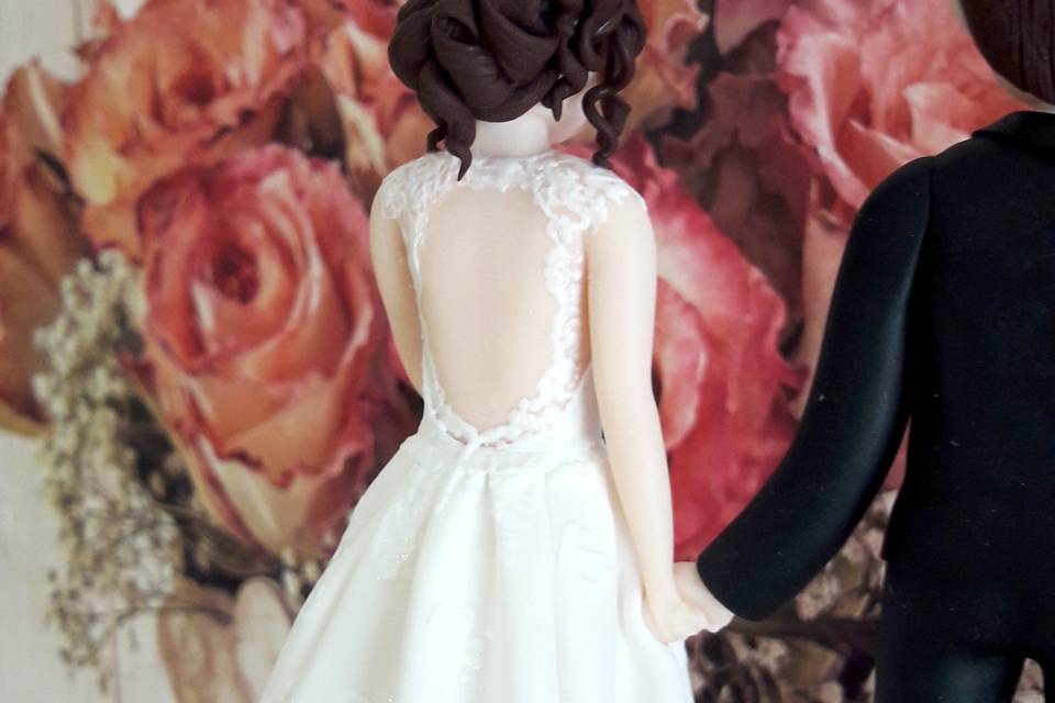 Cake Topper sposi fimo