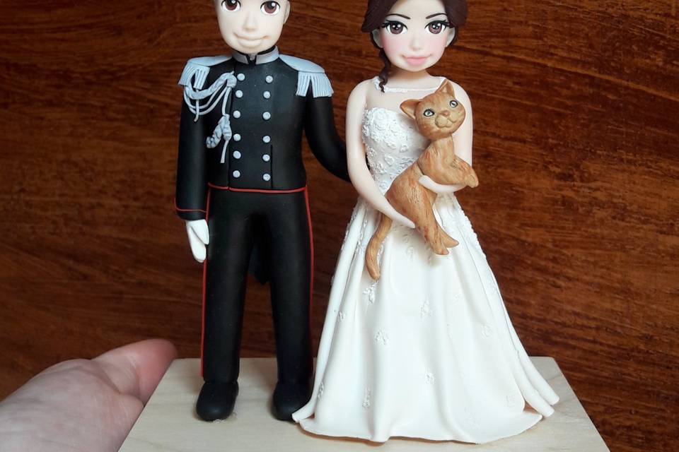 Cake Topper sposi fimo