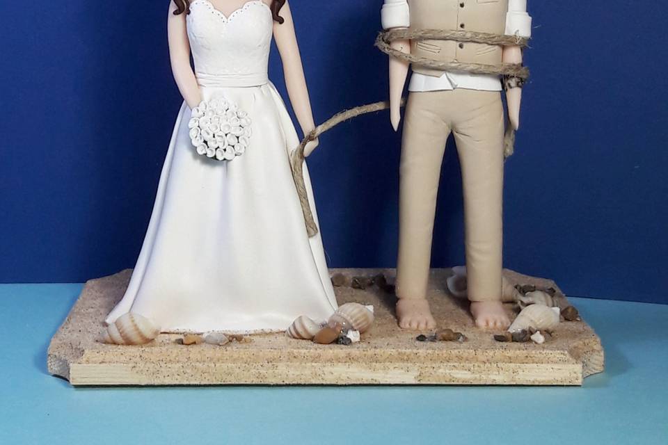 Cake Topper sposi fimo