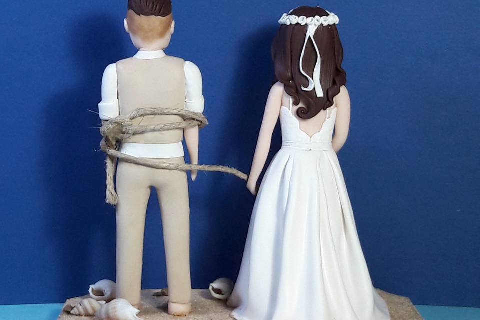 Cake Topper sposi fimo