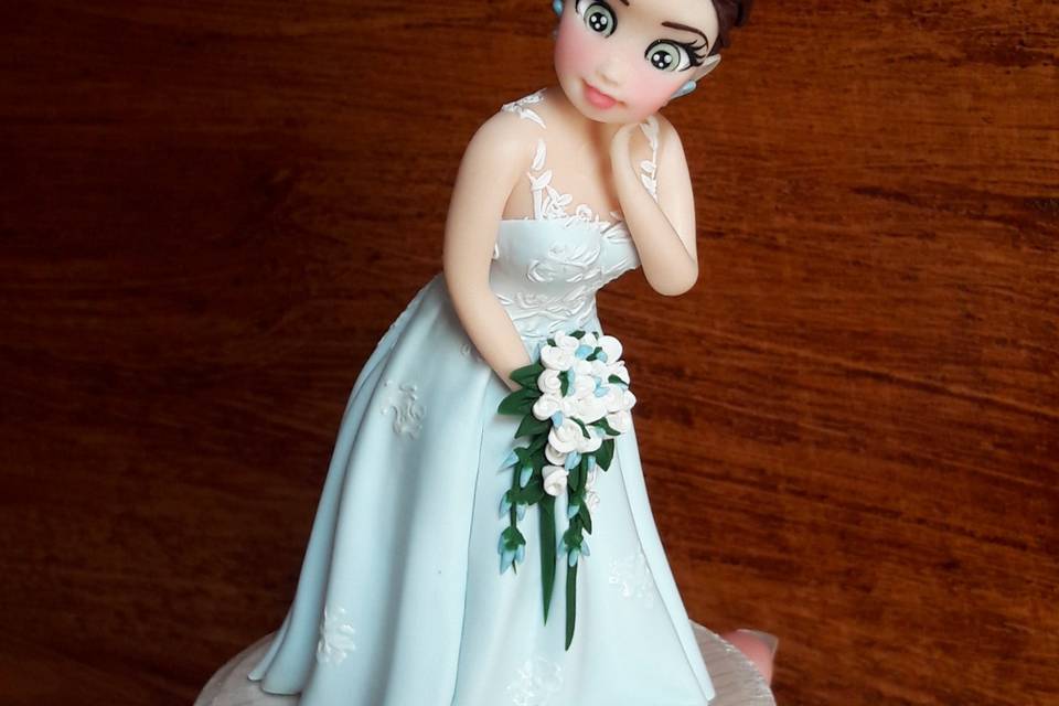 Cake Topper sposi fimo