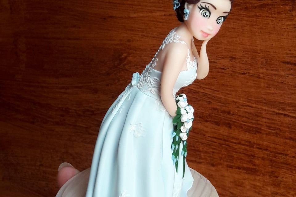 Cake Topper sposi fimo