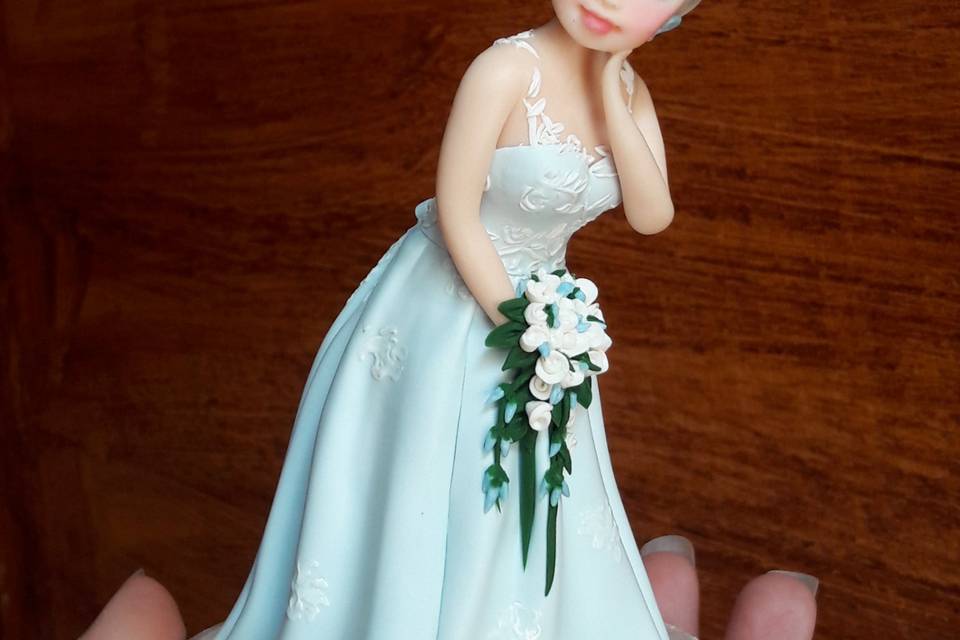 Cake Topper sposi fimo