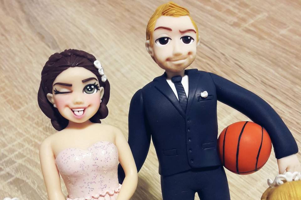 Cake Topper sposi fimo