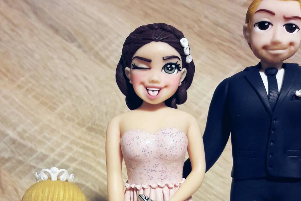 Cake Topper sposi fimo