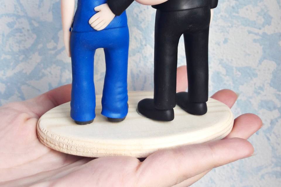 Cake Topper sposi fimo