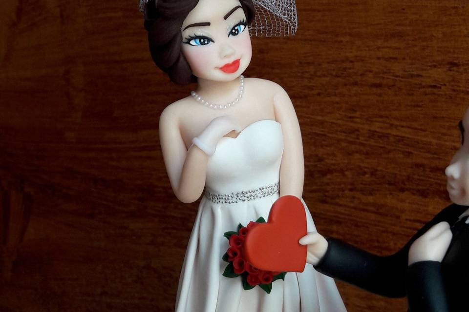 Cake Topper sposi fimo