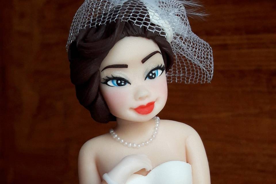 Cake Topper sposi fimo