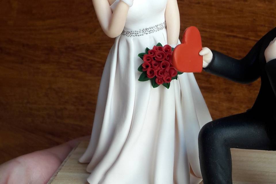 Cake Topper sposi fimo