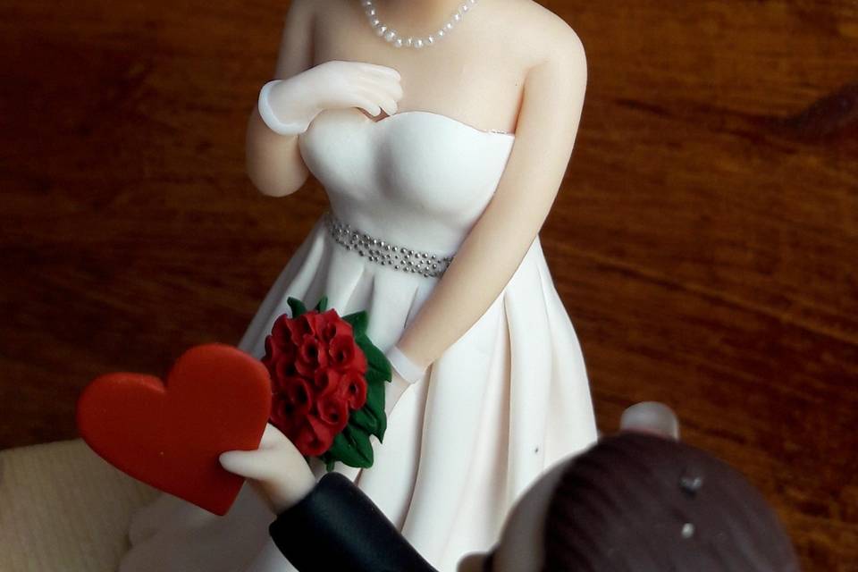 Cake Topper sposi fimo