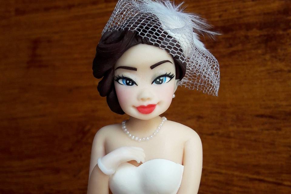 Cake Topper sposi fimo