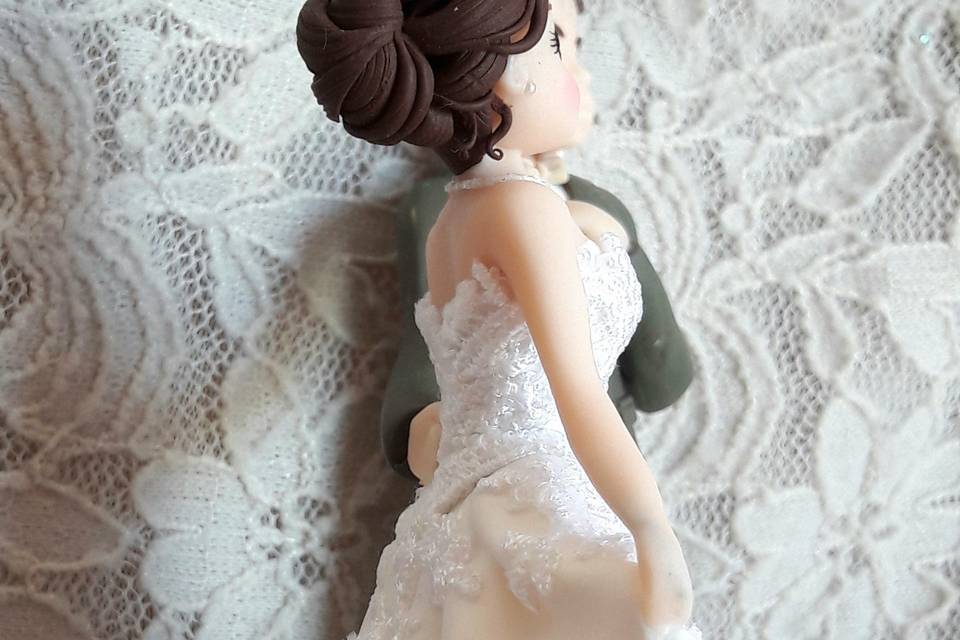 Cake Topper sposi fimo