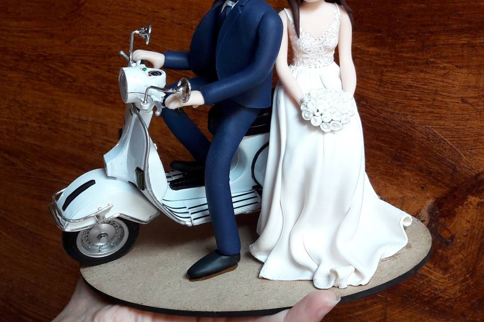 Cake Topper sposi fimo