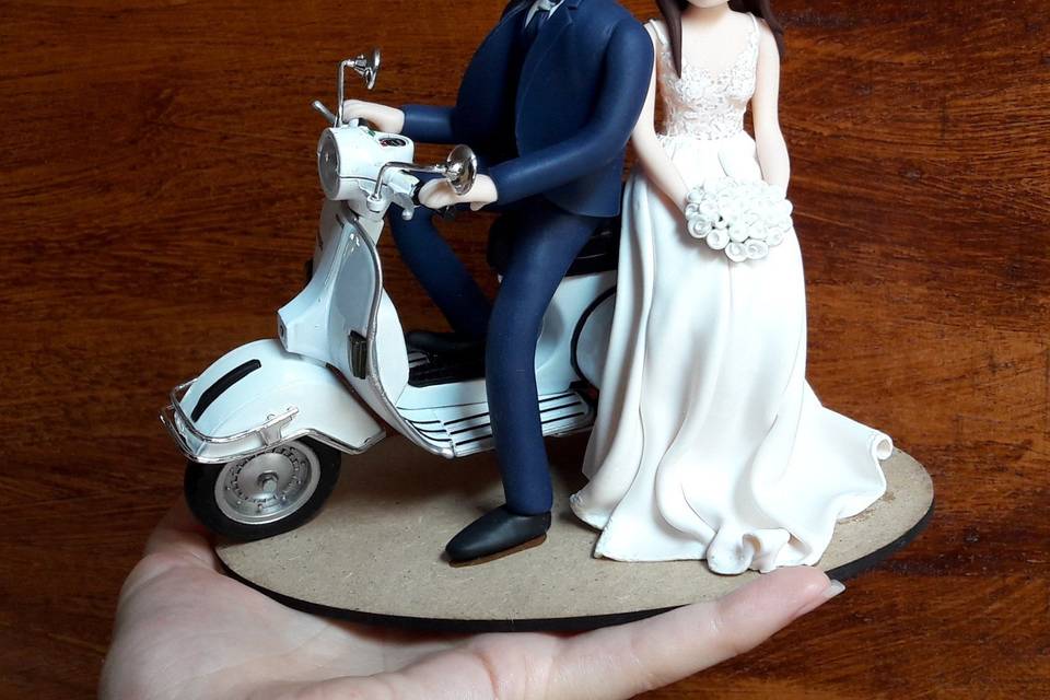 Cake Topper sposi fimo