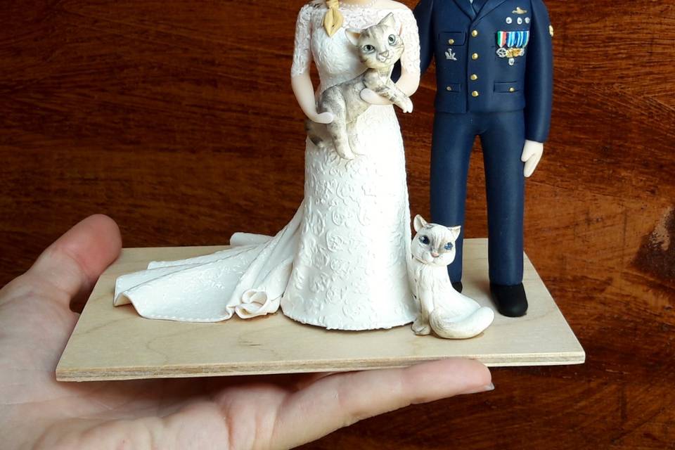 Cake Topper sposi fimo