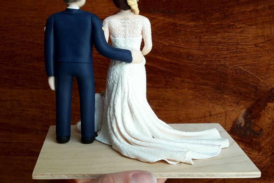 Cake Topper sposi fimo