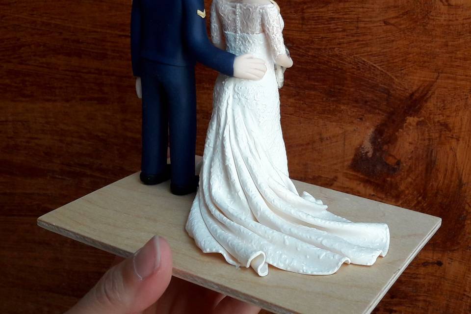 Cake Topper sposi fimo