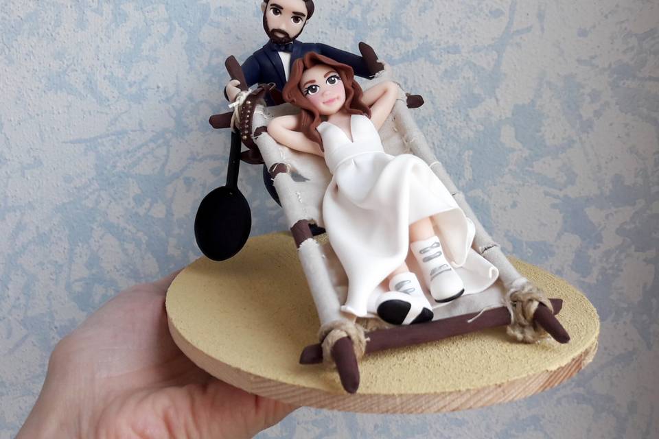 Cake Topper sposi fimo Trinità