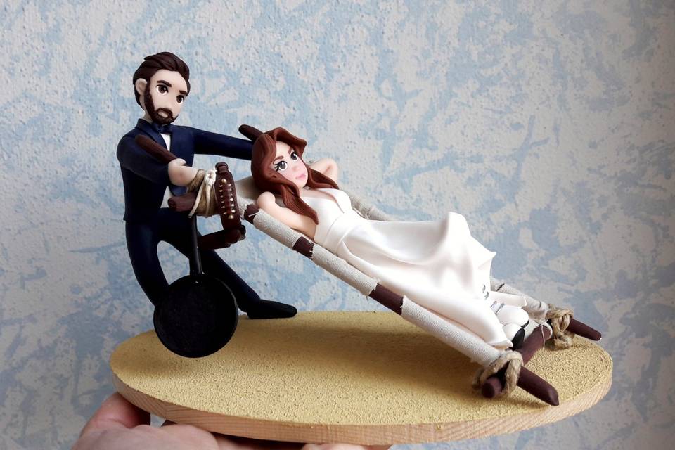 Cake Topper sposi fimo Trinità