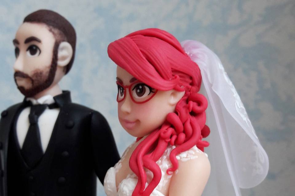 Cake Topper sposi fimo