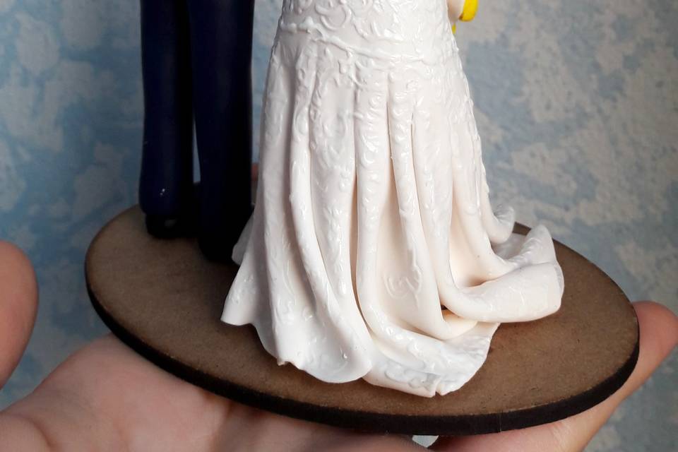 Cake Topper sposi fimo